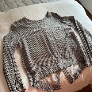 Cloth & Stone Striped Tie Back Blouse